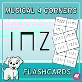 Flashcards with 4 Corners/Section - Stick Notation Reproducible PDF